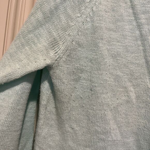 Gap Sweater Women's Large Mint Green Summer Lightweight Raglan sleeve Cotton - Picture 6 of 8